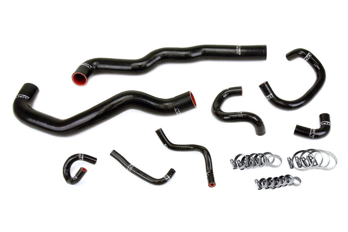 HPS シリコン ホース キット - ラジエーター、ヒーター、スロットル ボディ クーラント ホース 57-2081-BLK