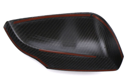 OLM ドライカーボンミラー用カバー（ウインカー穴付き） - グロスカーボンファイバー - 2015-2021 スバル WRX / STI（ウインカー穴付き）