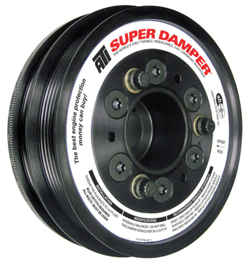 ATI ダンパー - 6.10インチ（約155mm） - アルミ製 - 4 & 5溝 - Acura NSX 3.0L - 600馬力以下対応 - 1個入り