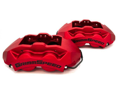 GrimmSpeed 4ポットブレーキキャリパーキット レッド(340mmローター用) | スバル 2002-2021年 WRX / 2004-2021年 STI