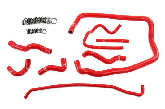 HPS シリコンホースキット - ヒーター、スロットルボディ、エクスパンションタンククーラントホース 57-2138-RED