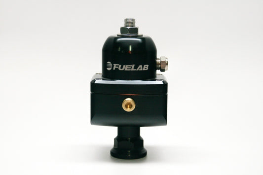 Fuelab 555 キャブレター用 アジャスタブル燃圧レギュレーター ブロッキングタイプ 4-12psi (1) -8AN イン (2) -8AN出力 ブラック