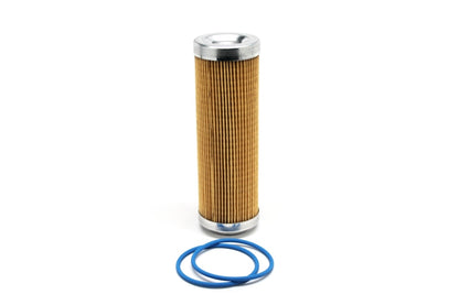Fuelab 10ミクロン ペーパー交換エレメント - 5インチ（約127mm）、Oリング2個付、取扱説明書添付