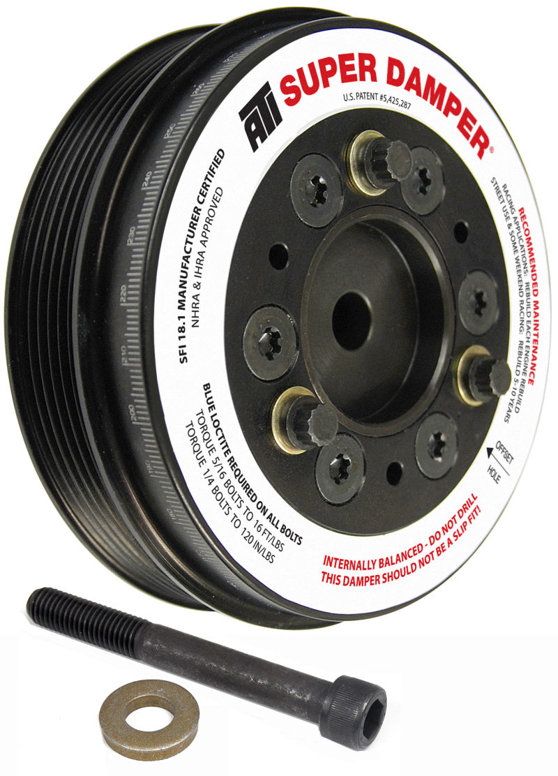 ATI ダンパー - 5.74インチ（約146mm） - アルミ製 - 6溝 - ミニクーパーS - 1.6L - 2％オーバードライブ - 1個