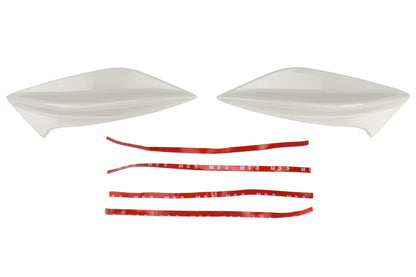 OLM STI スポイラー サイドフィン - クリスタルホワイトパール / ハロー - 2015-2021 スバル WRX / STI