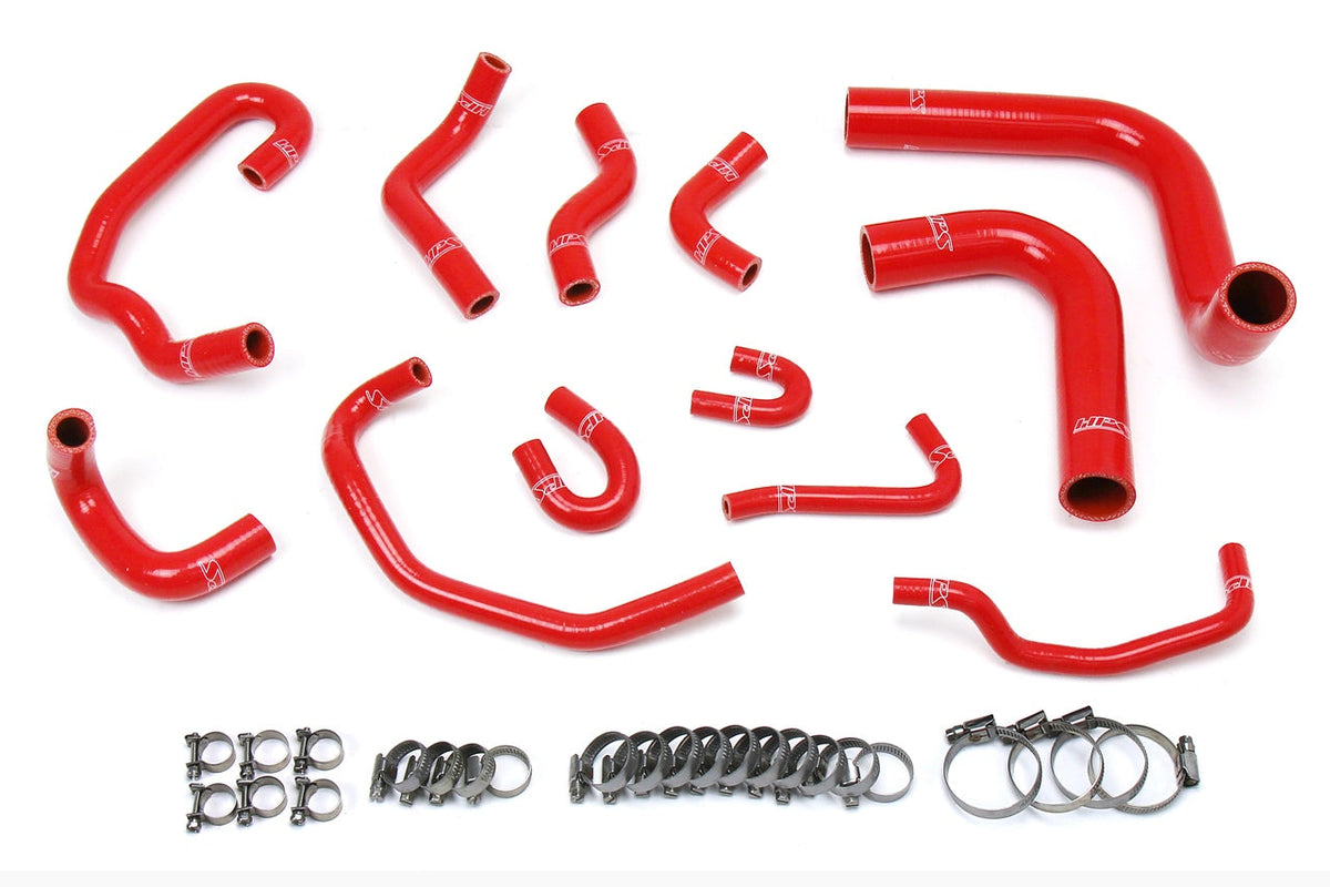 HPS シリコン ホース キット - ラジエーターおよびヒーター ホース 57-1654-RED