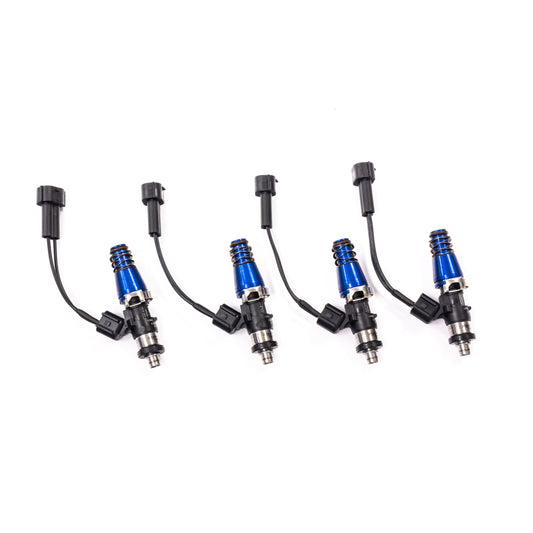 Injector Dynamics ID1050-XDS インジェクター用 Mazda ミアータ 11mm（ブルー）アダプターおよび -204 ロアクッション（4個セット）