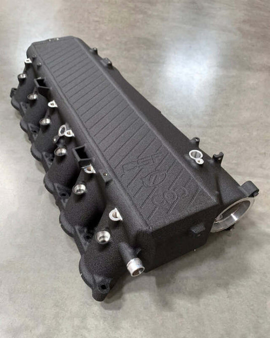CSF トヨタ A90/A91 スープラ／BMW Gシリーズ B58 チャージエアクーラーマニホールド - クリンクルブラック