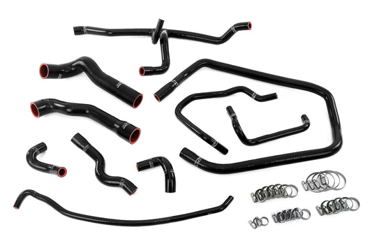 HPS シリコン ホース キット - ラジエーター、ヒーター、スロットル ボディ、エクスパンションタンク クーラント ホース 57-2083-BLK