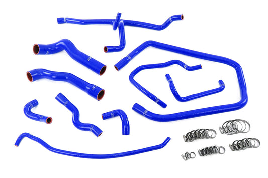 HPS シリコンホースキット - ラジエーター、ヒーター、スロットルボディ、エクスパンションタンククーラントホース 57-2083-BLUE