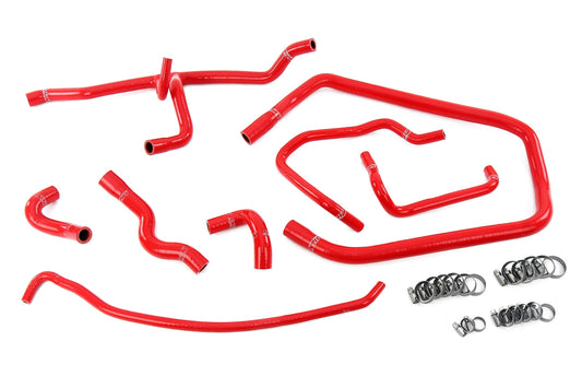 HPS シリコンホースキット - ヒーター、スロットルボディ、エクスパンションタンククーラントホース 57-2137-RED
