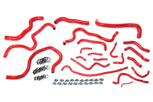 HPS シリコン ホース キット - ラジエーターおよびヒーター ホース 57-1608-RED