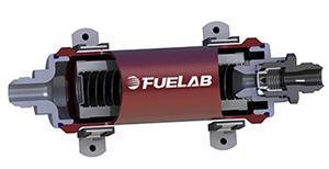 Fuelab 858 シリーズ インライン フィルタ、チェック バルブ付き - 5 インチ エレメント - 10 ミクロン/紙 (85800)