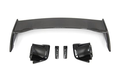OLM Silverline カーボンファイバー OEM Sスタイルスポイラー ブラックベース付き - 2015年以降 WRX/STI