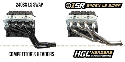 ISR Performance - HGC LS スワップ車用ヘッダー - 日産 240SX・180SX 89-98 - 1 3/4 インチ (IS-SSHD-240LS)