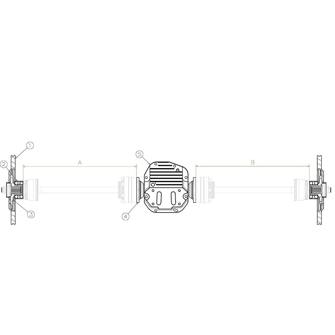 WiseFab - トヨタ スープラ A90 リア ワイド アクスル ハーフシャフト キット (WFA919W)