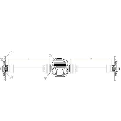 WiseFab - トヨタ スープラ A90 リア ワイド アクスル ハーフシャフト キット (WFA919W)