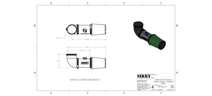 Sikky Manufacturing - 汎用 LS3スワップ エアインテークシステム - ショートストレートデザイン (SM-Intake-07)