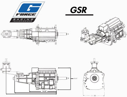 GForce Transmission - GSR 4速Hパターン ドグトランスミッション