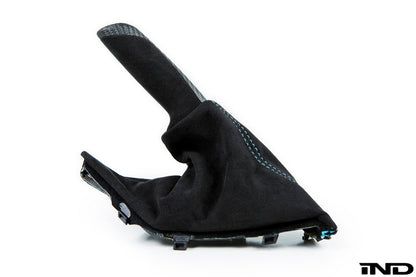 iND f87 m2 matte carbon stitched parking brake handle - iND Distribution