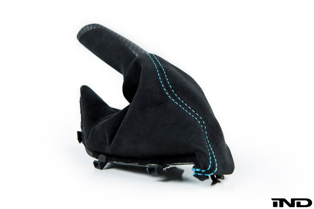 iND f87 m2 matte carbon stitched parking brake handle - iND Distribution