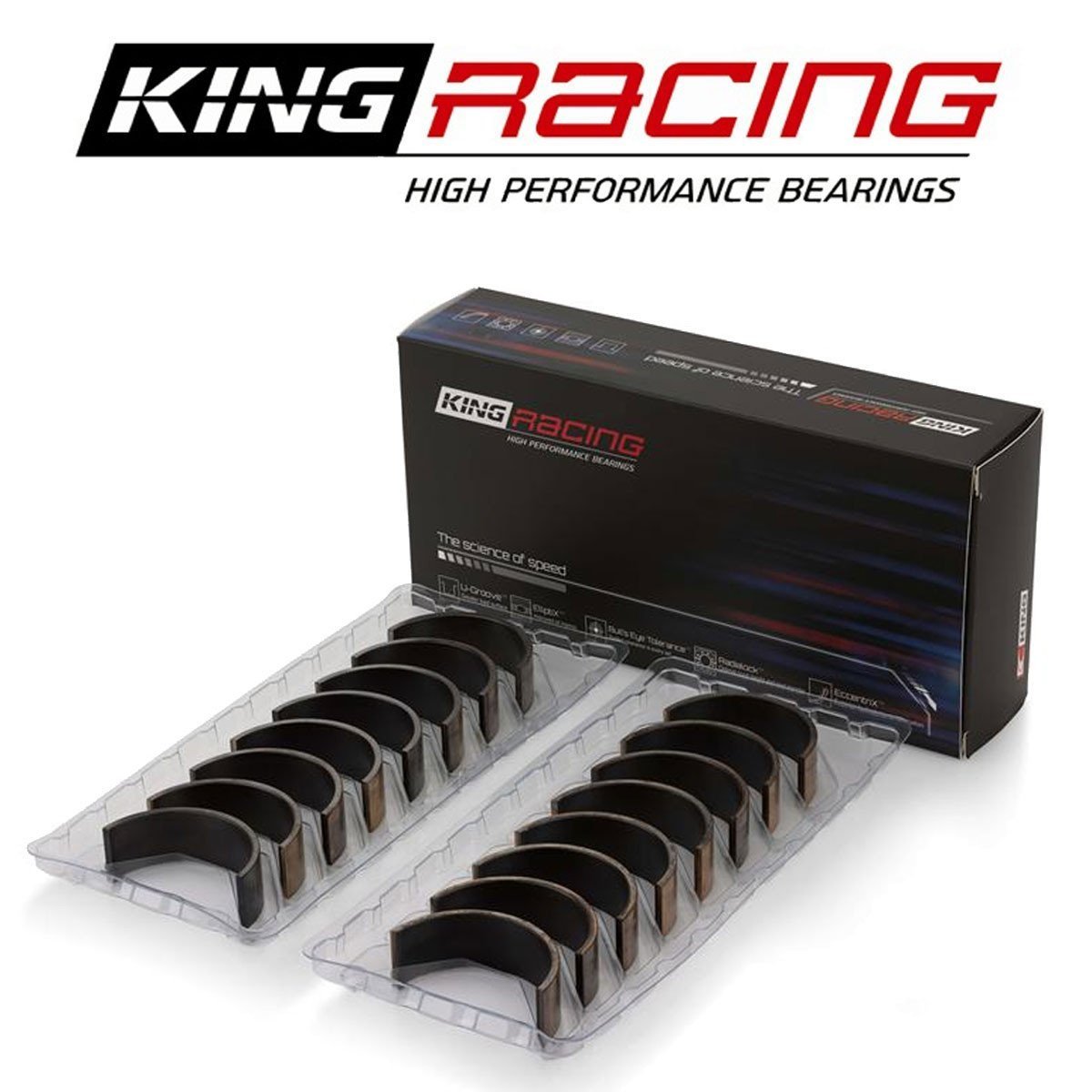 King Engine Bearings ロッドベアリングセット |ホンダ D16A6 B20B4 (CR4046XP)