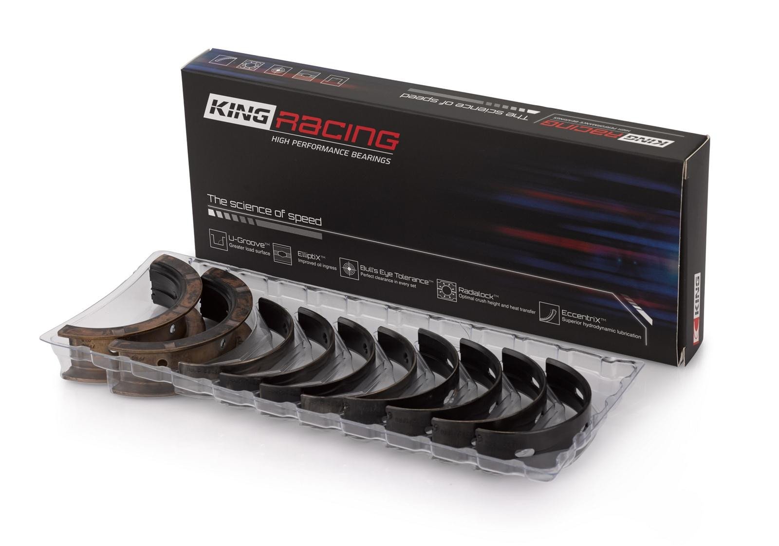 King Engine Bearings XPG シリーズ OD+.002" オーバーサイズ外径メインベアリング | スバル WRX/STI (MB5739XPG)