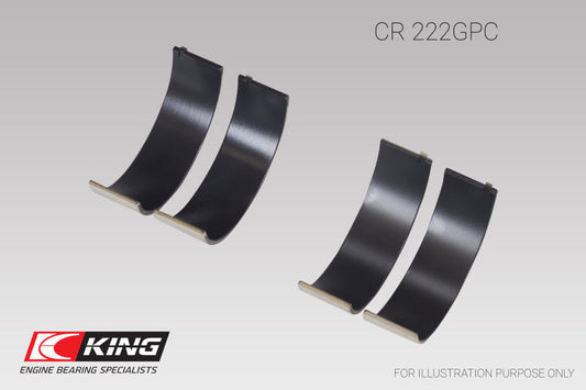 King Engine Bearings スパッタ交換用サイズ スタンダード ロッドベアリング |複数エンジン 適合品 (CR 222GPC)