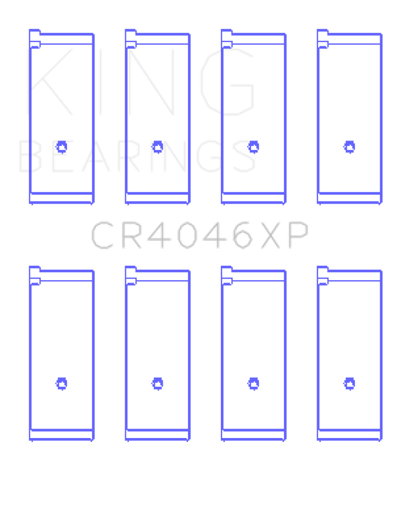 King Engine Bearings .025mm ロッド ベアリング セット | 1988 - 1991 ホンダ シビック (CR4046XP.026)