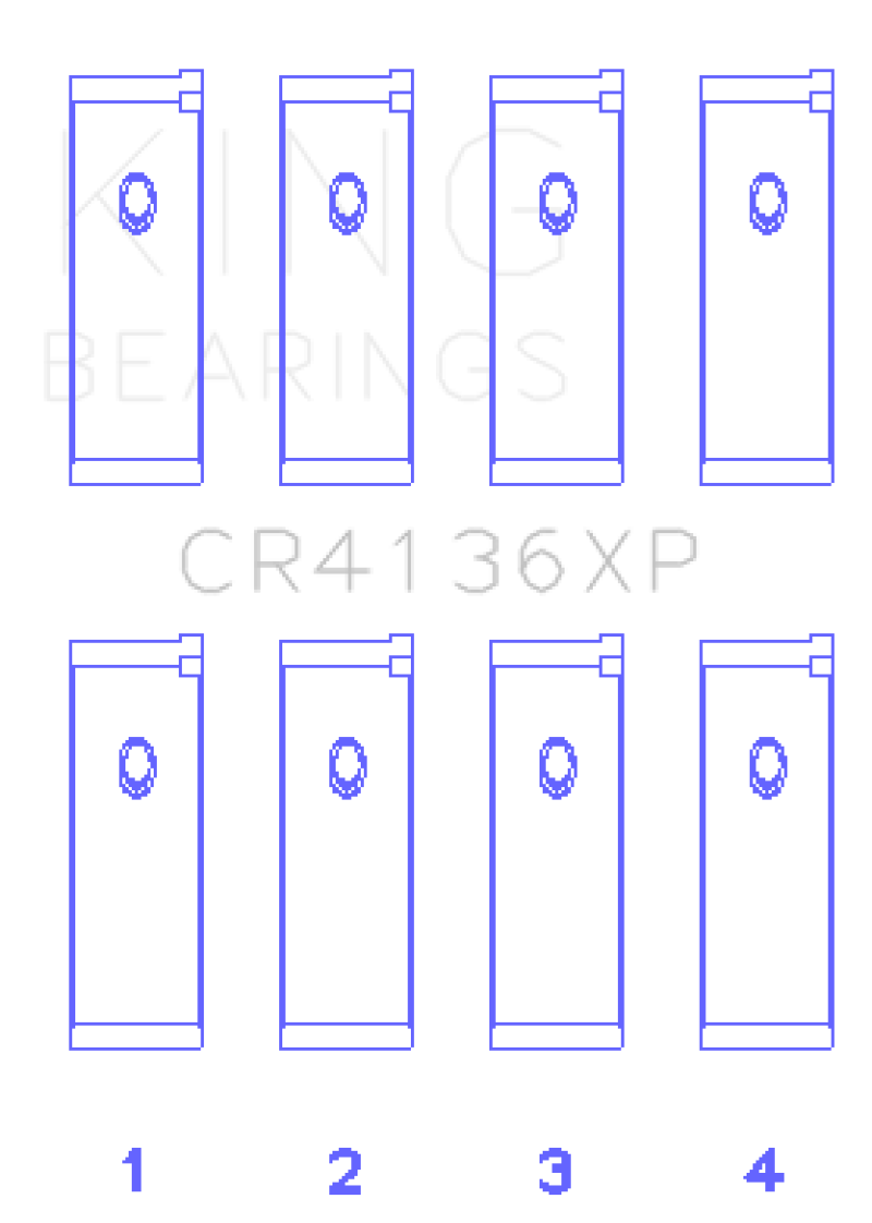 King Engine Bearings .026 コンロッド ベアリング セット | 1995 - 1998 日産 200SX & 1996 - 1998 日産セントラ (CR4136XP.026)