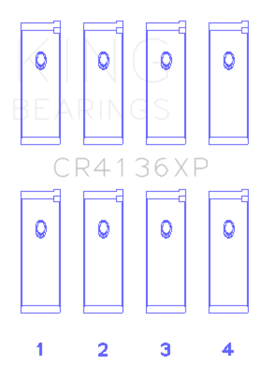 King Engine Bearings .026 コンロッド ベアリング セット | 1995 - 1998 日産 200SX & 1996 - 1998 日産セントラ (CR4136XP.026)