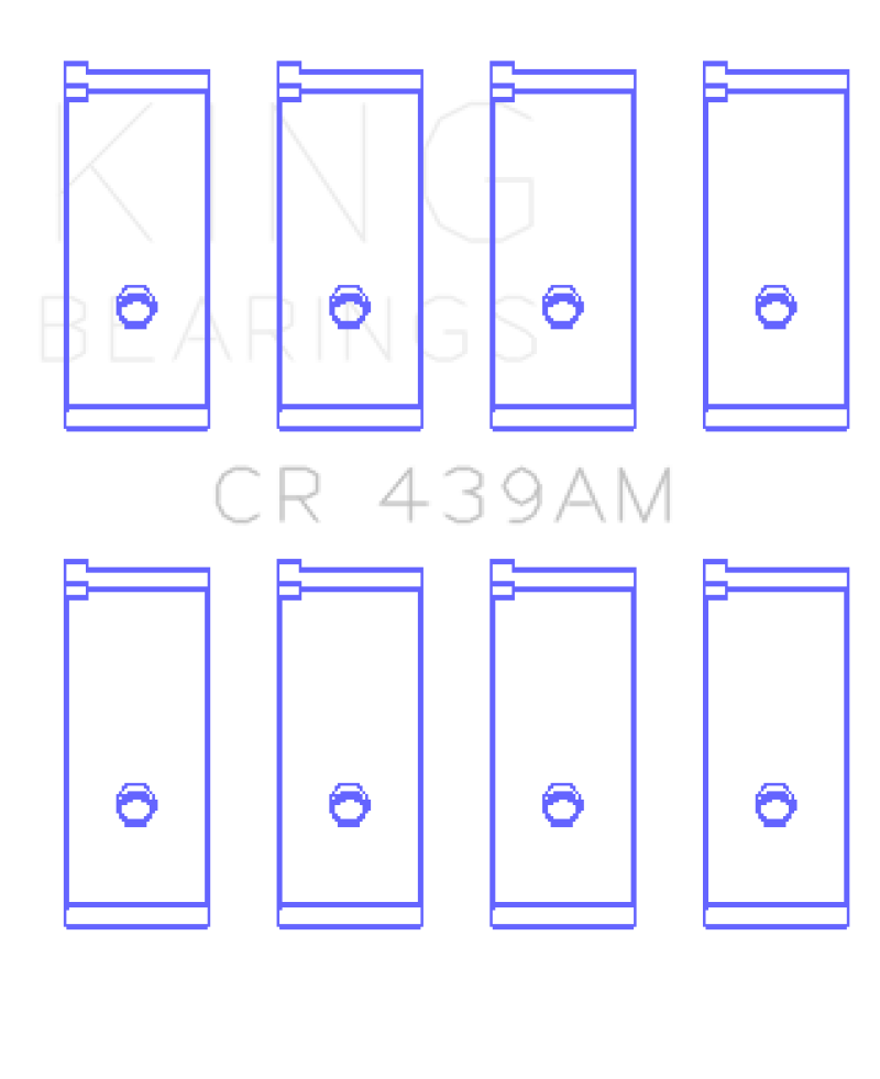 King Engine Bearings 0.25 オーバーサイズ コンロッド ベアリング セット | 1990 - 2001 アキュラ インテグラ & 1984 - 1989 ホンダ アコード(CR 439AM0.25)