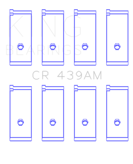 King Engine Bearings 0.25 オーバーサイズ コンロッド ベアリング セット | 1990 - 2001 アキュラ インテグラ & 1984 - 1989 ホンダ アコード(CR 439AM0.25)