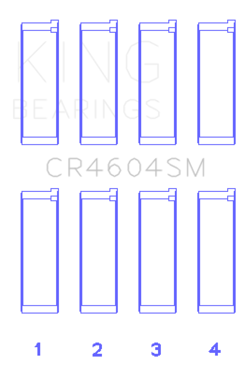 King Engine Bearings +0.5コンロッドベアリングセット | 2014 - 2016 フォード フュージョン & 2007 - 2009 マツダ CX-7 (CR4604SM0.5)
