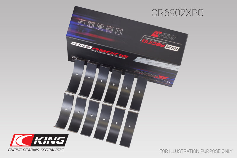 King Engine Bearings +.026 pMaxKote ロッド ベアリング セット |複数エンジン 適合品 (CR6902XPC.026)