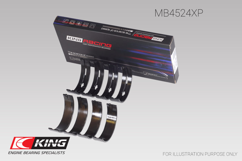 King Engine Bearings 0.26 メインベアリングセット | 2007 - 2008 インフィニティ G35、2009 - 2017 日産 370Z & 2009 - 2010 日産 GT-R (MB4524XP.026)