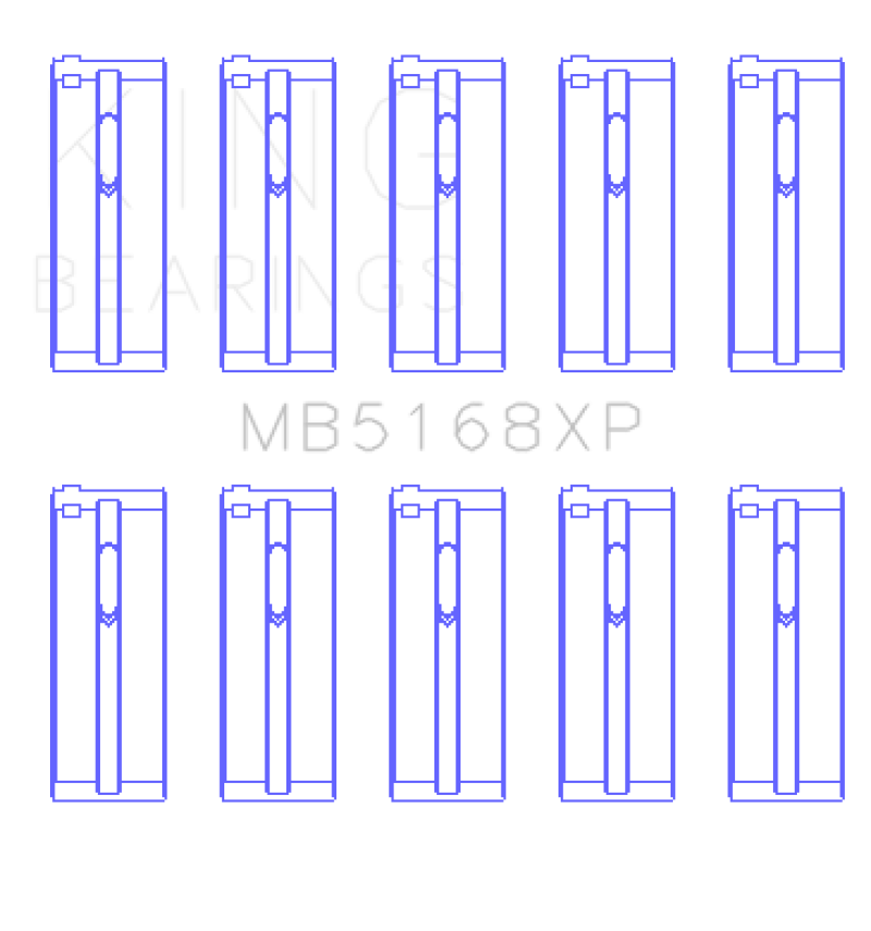 King Engine Bearings .025 クランクシャフト メイン ベアリング セット | 1978 - 1997 ホンダ アコード & 1981 - 1987 ホンダ シビック (MB5168XP.026)