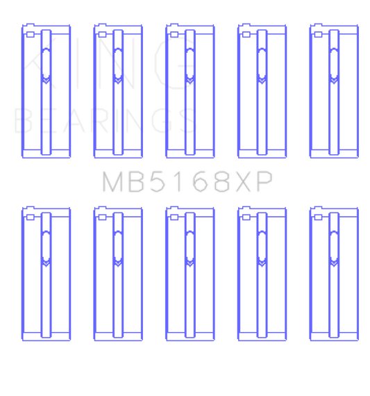 King Engine Bearings .025 クランクシャフト メイン ベアリング セット | 1978 - 1997 ホンダ アコード & 1981 - 1987 ホンダ シビック (MB5168XP.026)