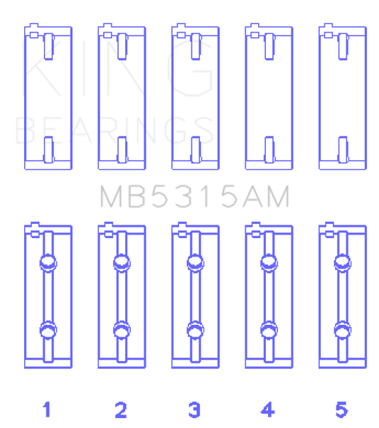 King Engine Bearings メインベアリングセット |複数エンジン 適合品 (MB5315AM)