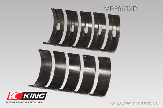 King Engine Bearings 0.26 メインベアリングセット | 2006 - 2013 アウディ A3 & 1997 - 2009 アウディ A4 (MB5661XP.026)