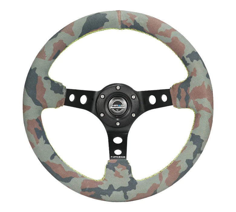 NRG Innovations 350mm 75mm穴開きディープスポークステアリング