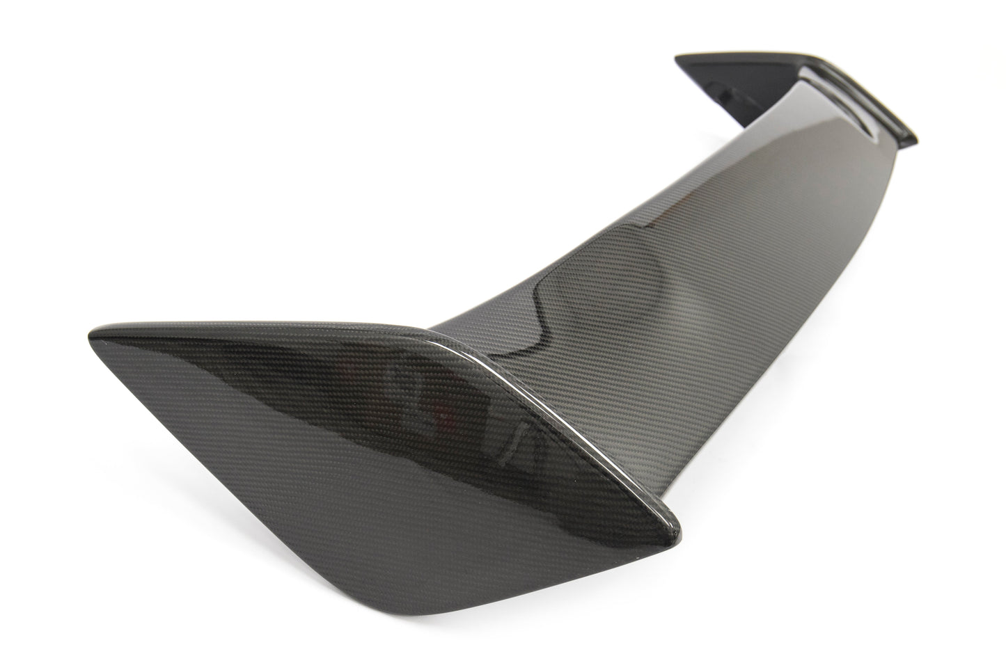 OLM Silverline カーボンファイバー OEM Sスタイルスポイラー ブラックベース付き - 2015年以降 WRX/STI