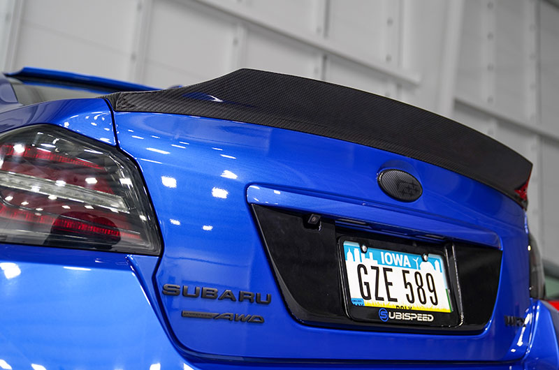 OLM RD2スタイル カーボンファイバー ダックビルスポイラー - 2015-2021 WRX/STI用