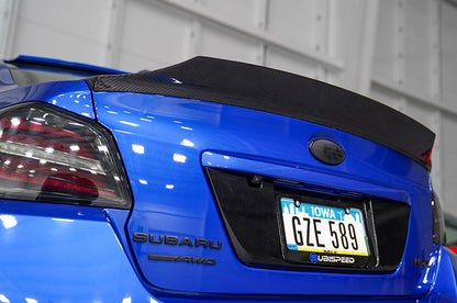 OLM RD2スタイル カーボンファイバー ダックビルスポイラー - 2015-2021 WRX/STI用