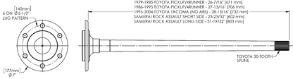 Longfield クロモリ リアアクスルシャフト（左右ペア）ピックアップ／4ランナー用