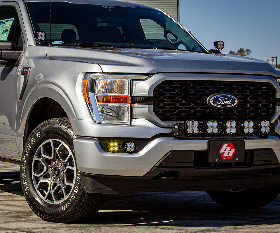 Baja Designs 2021-2023 FORD F-150 SQUADRON SAE/SPORT フォグポケットライトキット（デイタイムランニングライト付）
