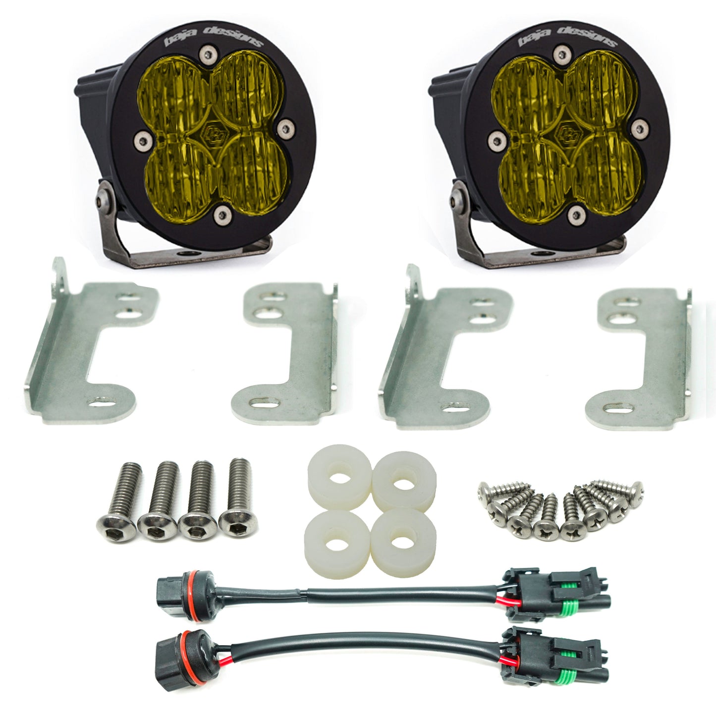 Baja Designs Squadron-R SAE LEDライトキット - Jeep Wrangler 18+ JL / JT Sahara対応（セット）