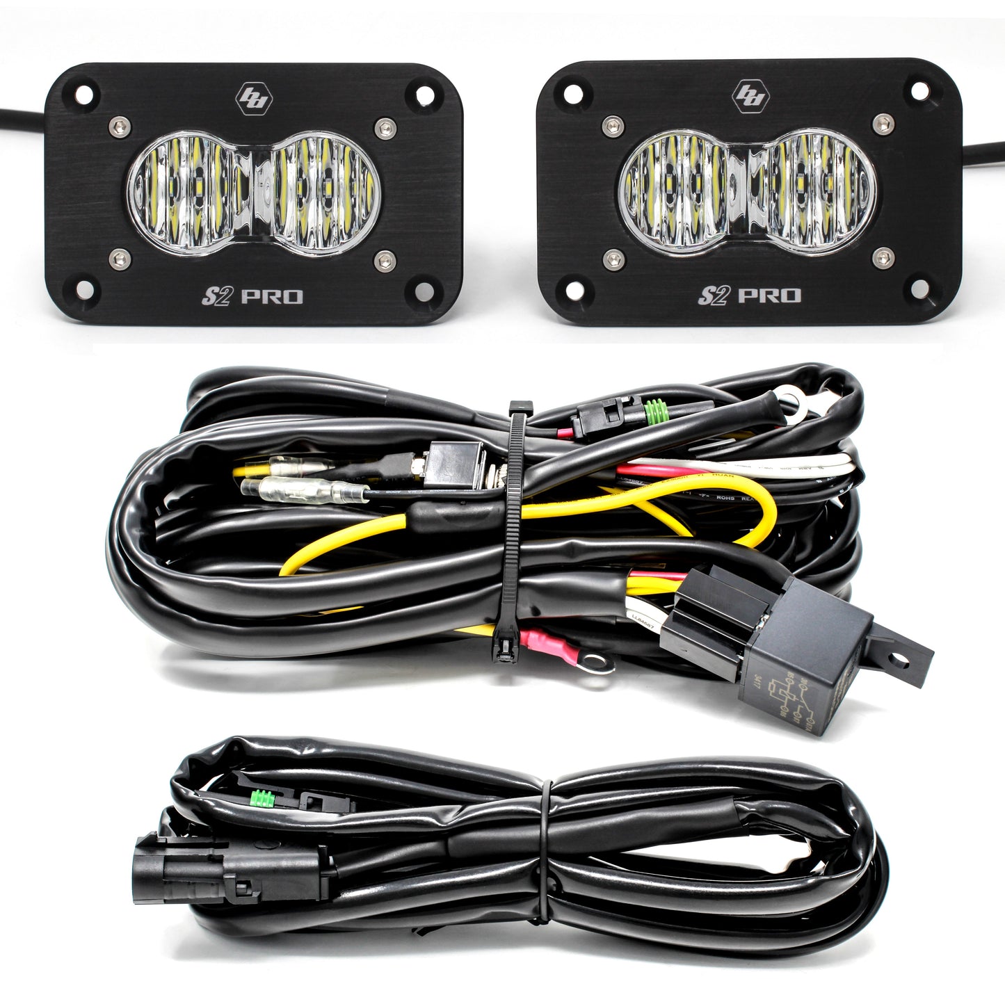 Baja Designs S2 Pro ユニバーサル フラッシュマウント リバース LED ライトキット - 487807 & 487808