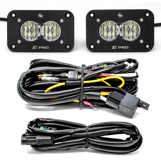 Baja Designs S2 Pro ユニバーサル フラッシュマウント リバース LED ライトキット - 487807 & 487808