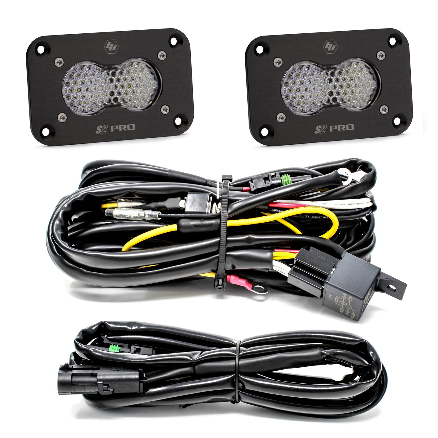 Baja Designs S2 Pro ユニバーサル フラッシュマウント リバース LED ライトキット - 487807 & 487808
